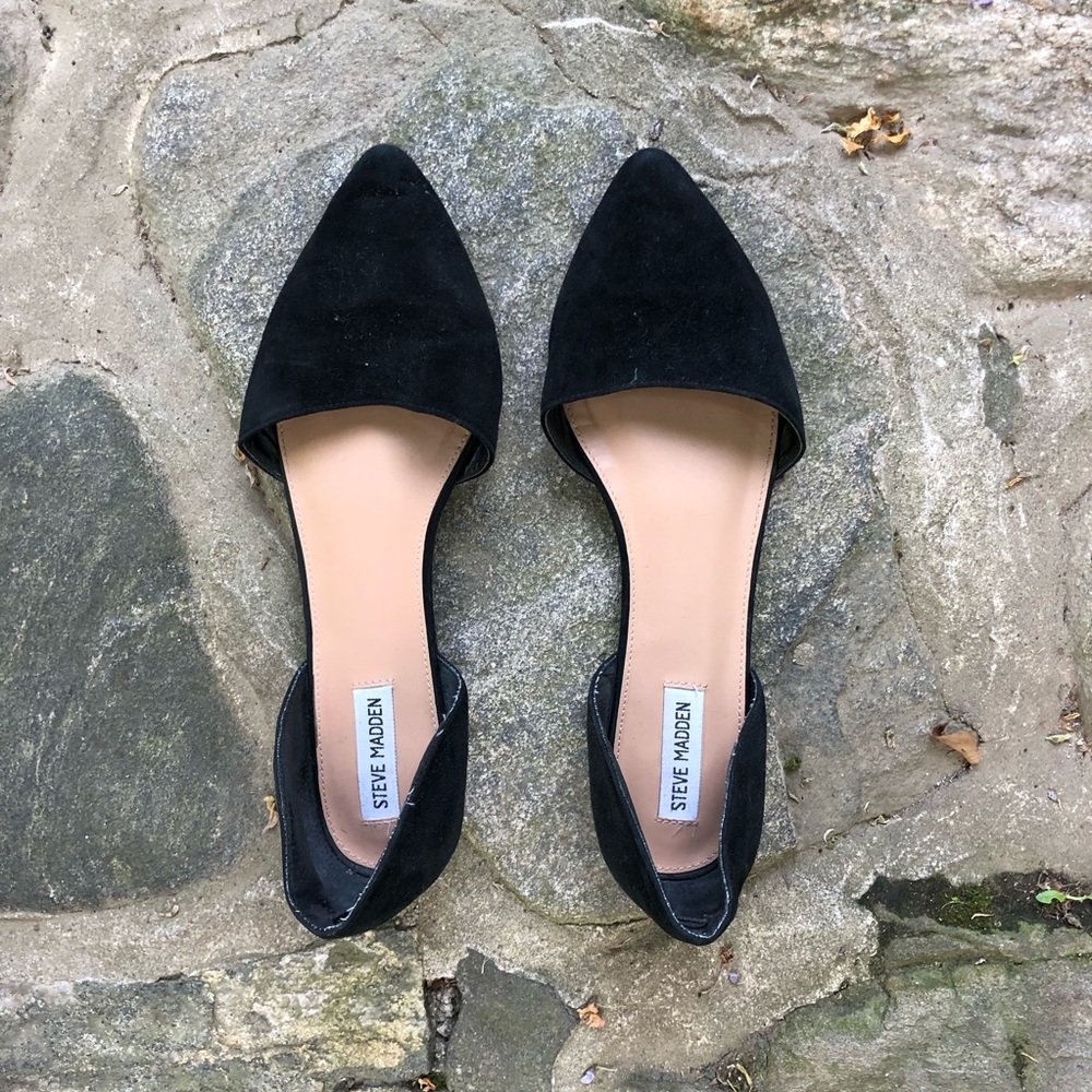 Steve Madden Black Flats